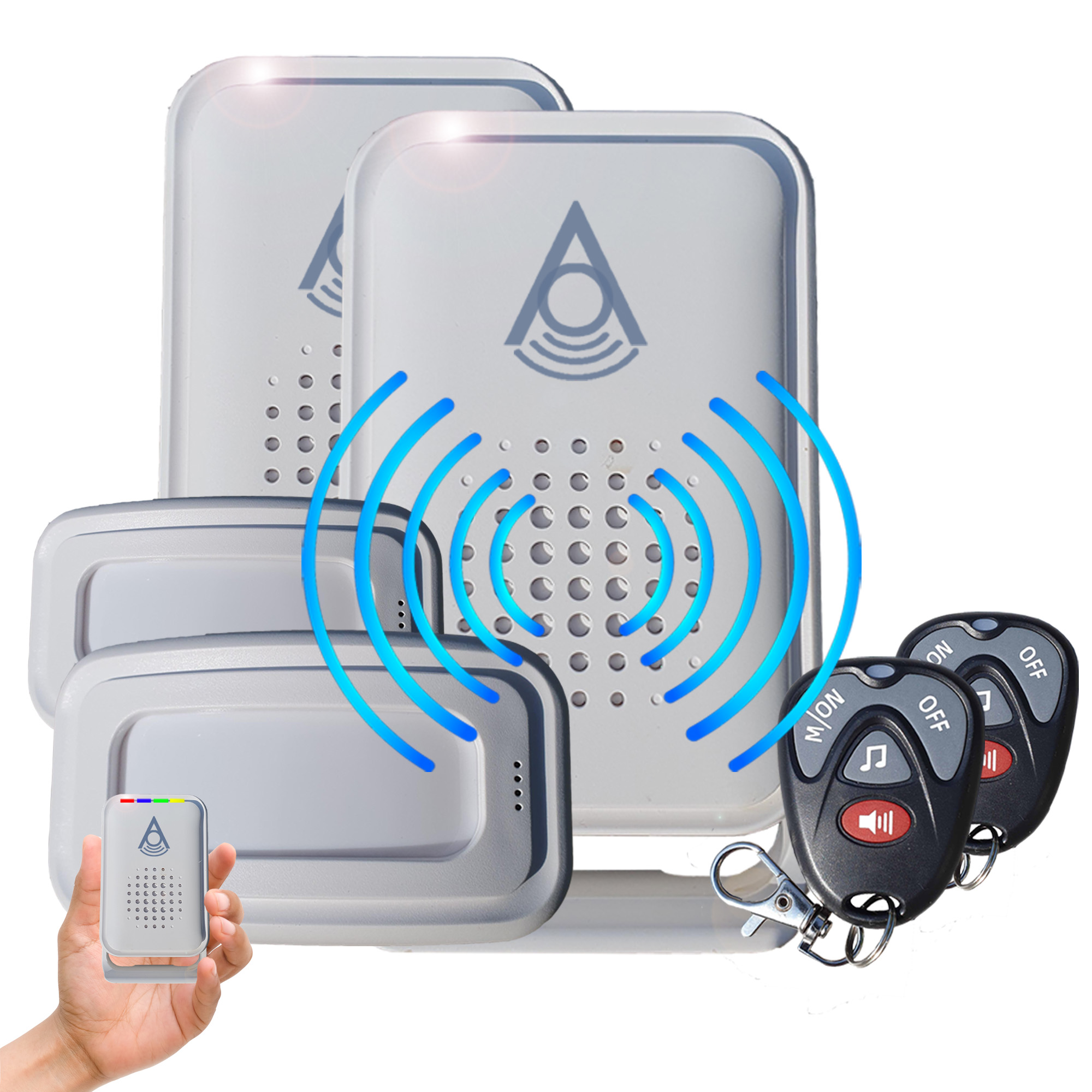 Allarme Antifurto Per Camper, Roulotte E Auto – Sensore Vibrazione 113dB, Impermeabile Nero